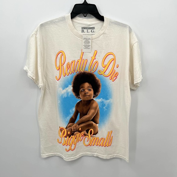 The Notorious B.I.G Men's White Short Sleeve T-Shirt Size Medium - Picture 1 of 3